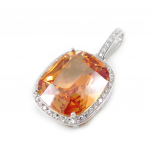 Les Tr&eacute;sors De Lily [G8823] - Pendentif Argent 'Sissi' Ambre Blanc