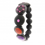 NOA [J4210] - Bracelet Cr&eacute;ateur 'Coloriage' orange violet oranžinė