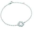 Les Tr&eacute;sors De Lily [L6347] - Bracelet Argent 'Flora' blanc