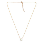 Les Tr&eacute;sors De Lily [M8901] - Collier Plaqu&eacute;-Or 'Sissi' ivoire dor&eacute; - 10x8 mm