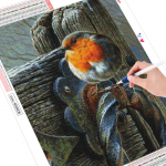 Deimantinė tapyba pauk&scaron;čiukas Visas deimantinis menas siuvinėjimas kryželiu gyvūnų rankų darbo namų dekoravimas 20X30CM
