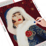 Deimantinis siuvinėjimas Beauty 5d Deimantinis tapyba kryželiu pilnai apvali deimantinė mozaika 20X30CM