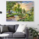 Deimantiniai siuvinėjimai Peizažai Meniniai amatai Siuvimo kri&scaron;tolas 5D &bdquo;Pasidaryk pats&ldquo; deimantinis tapyba, pilna gręžimo derva, vaizdinga rankų darbo 20X30CM