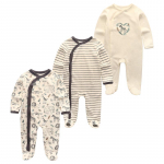 3 vnt Kūdikių rūbai berniukų smėlinukai naujagimių mergaičių rūbai pilnomis rankovėmis medvilniniai kūdikių kūdikių rūbai roupas de bebe 3M