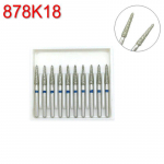 10 vnt/pak. Diamond Burs Dental FG greitaeigiai grąžtai, skirti didelio greičio rankiniam vidutiniam odontologo įrankiui 878K18
