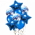 9 vnt./komplektas Konfeti balionas Žvaigždės folijos balionas Baby Shower Vestuvių gimtadienio &scaron;ventės dekoravimo balionas mėlyna