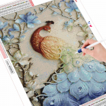 Deimantinės tapybos rinkinys Animal 5D DIY Deimantinis siuvinėjimas kryželiu Siuvinėjimas povas Kalnų kri&scaron;tolų nuotraukos Mozaikos namų dekoras Full Round (20X30CM)