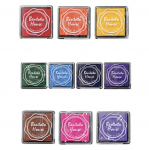 &bdquo;Petit Fancy Stamp Ink Pad&ldquo; rinkinys &ndash; 9 parinktys (20 spalvų / vaivoryk&scaron;tės spalvos / pastelinės spalvos ra&scaron;alo padėklas) 7.Foursquare D 10ea SET
