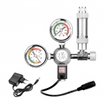Akvariumo CO2 reguliatorius vandeniui atsparus anglies dioksido reguliatorius su dideliais matuokliais burbulų skaitiklio solenoidu EU Plug W21.8 Interface įvairiaspalvis