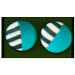 Les Tr&eacute;sors De Lily [R6408] - Boucles d'oreilles artisanales 'Colombine & Arlequin' turquoise vert marine - 9 mm (marini&egrave;re) turkis