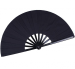 Sandėlyje yra juodas žiedinis ventiliatorius grynai juodas kung fu ventiliatorius 1 pėda 33 cm, yra 2 rū&scaron;ių ventiliatoriaus dangteliai juoda