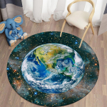 3D apvalūs kilimai svetainei Galaxy Space Grindų kilimėlio ploto kilimėliai vaikų kambariui Dekoratyviniai kilimai Virtuvės miegamojo kilimėliai 120cm x 120cm