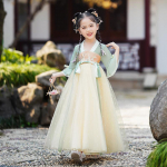 Mergaitė Hanfu senovinis kostiumas vaikams Kinų stiliaus mažos mergaitės suknelė Tang suknelė princesė sijonas tautinis kostiumas vaikams L