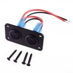 Vandeniui atsparus perjungimo skydelis 12-24V 2 Gang 72*40mm Priedai