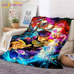 Jojo keistų nuotykių antklodės Anime Art spausdintos antklodės JoJo prie&scaron; Cezarį flanelinės antklodės namų sofos miegamojo antklodės 150x180cm
