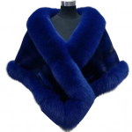 Sustorėjęs &scaron;iltas audinės lapės pūkuotas apsiaustas vienspalvis moteri&scaron;kas žieminis dirbtinio kailio skara