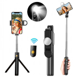 Telefono trikojis ir &bdquo;selfie Stick&ldquo; i&scaron;traukiamas telefono trikojo stovas, suderinamas su &bdquo;IOS Android Phone Selfie Stick&ldquo; With fill light