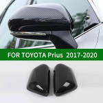Skirtas TOYOTA PRIUS Prime 2017- automobiliui galinio vaizdo veidrodėlio dangtelio apdaila, priedai juodas anglies pluo&scaron;to &scaron;oninis posūkio žibintas