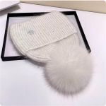Tikras lapės kailio beanie su Pom Pom &scaron;ilta žiemine kepurėle merginoms Natūrali pompom kepurė lauko SKI megzta stora kepurė