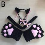 Nauja mergina katė letenėlės pir&scaron;tinės kum&scaron;tinės pir&scaron;tinės Cosplay me&scaron;kiukai pliu&scaron;iniai lolita animaciniai filmukai pūkuotas gyvūnas anime storas