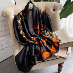 Moteri&scaron;kas &scaron;ilkas žiemos &scaron;alikas Prabangus dizainas Spausdinti Lady Beach skara &Scaron;alikai Madingi Smooth Foulard Moteri&scaron;ka
