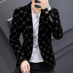 Vyri&scaron;ki &scaron;varkai Slim Fit kostiumai vyrams Verslo oficialus paltas Vyri&scaron;kas vestuvinis kostiumas Vyri&scaron;kas mados velvetas vyri&scaron;kas &scaron;varkas XXXXL
