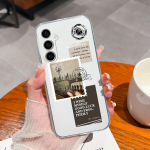 Samsung S22 S23+ Ultra S20 S21 FE S10 S6 S7 edge+ Case Fashion Atsparus smūgiams Girl Astronaut Skaidrus Mink&scaron;tas silikoninis TPU, skirtas Galaxy Note5 buferiui Samsung M12