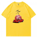 Pradiniai D mar&scaron;kinėliai 100 % medvilniniai mar&scaron;kinėliai unisex vasariniai trumpomis rankovėmis Japonijos anime marginti drabužiai Lenktynių automobilių mar&scaron;kinėliai Unisex mar&scaron;kinėliai L
