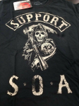 Sons Of Anarchy Support SOA Reaper dvipusiai spausdinami unisex mar&scaron;kinėliai