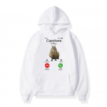 Rudens žiemos gobtuvai, skirti unisex Juokingi Capybara Calling Print Hoodies Moteri&scaron;ki madingi sportiniai kostiumai Hip Hop Hoodie Unisex y2k drabužiai