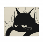 Diatom Ooze Black Sleepy Cat pelės kilimėlis, 11,4*9 colių biuro kompiuterio pelės kilimėlis biurui