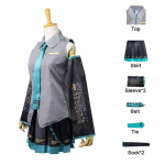 Anime Vocaloid Miku Cosplay kostiumas Perukas Suknelė Kawaii Cosplay Apranga Helovino karnavalo vakarėlio kostiumai XL