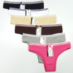 Moteri&scaron;ki apatiniai Sexy Solid Moteri&scaron;kos Kelnaitės Mergaičių Medvilninės Kelnaitės Moteri&scaron;kos kelnaitės 6 vnt/komplektas M