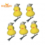 5 vnt. plaukų segtukai, elastingi spyruokliniai akiniai nuo saulės skrybėlių dekoras, miela anties forma, mink&scaron;tas pliu&scaron;as, neslystančios, plaukų dekoravimo segtukai C