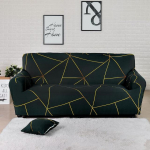 Sofa Cover For Living Room Printed Sectional Sofa Cover For L Shaped Sofa Funda Sofa Chaise Lounge 3-seater 190-230cm armijos žalia spalva