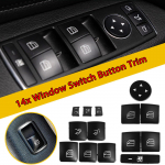 Skirta Mercedes Benz CLA 180 200 GLA 180 200 2013 2014 2015 2016 2017 2018 2019 14x Automobilių atsarginių dalių lango jungiklio mygtuko salono remonto lipdukai