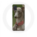 Coque Samsung Galaxy A51 L&eacute;vrier greyhound Gris pilka