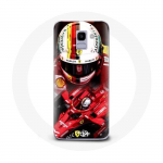Coque pour Samsung Galaxy A8 2018 Formule 1 Sebastian Vettel F1 Rouge
