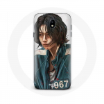 Coque pour Samsung Galaxy j7 2017 Squid Game Kang Sae Byeok Num&eacute;ro 067