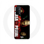 Coque pour Oppo A54 5G La casa de papel Masques de Dali
