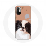 Coque pour Xiaomi Poco M3 Pro &Eacute;pagneul japonais Noir et Blanc Race de chiens