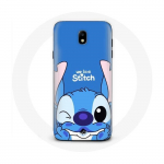 Coque pour Samsung Galaxy S5 Stitch mignon fond bleu