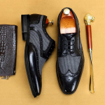 Brock Vintage Fashion džinsiniai odiniai batai vyrams 43 juoda