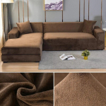 Aksominis sofos užvalkalas svetainei Storas elastingas sofos užvalkalas 1/2/3/4 sėdynės L formos kampinis sofos užvalkalas tamprus sofos užvalkalas 1 Seater 90-140cm