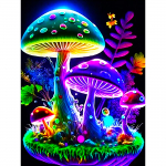 HuaCan Diamond Painting Grybas Visas apvalus AB Gręžimo Paveikslai Mozaikos paveikslas Kalnų kri&scaron;tolas Siuvinėjimas Menas Amatai Namų sienų dekoras Round Drill 20x30cm