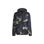 Adidas Originals Trefoil logotipas siuvinėtas kamufliažinis vėjo striukė su gobtuvu vyri&scaron;ka vir&scaron;utinė apranga kamufliažinė HF4876 M