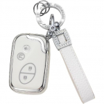 Suderinamas su &bdquo;Lexus&ldquo; rakto pakabuko dangteliu su mikropluo&scaron;to odine virvele, automobilio rakto korpuso apsauga, skirta &bdquo;Lexus ES350 ES300h UX200 Smart Remote Control&ldquo;. For Benz B3 S