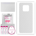 apgo Protective Skin Sticker for the back compatible with Tecno Camon 16 Premier, Wrap Film, Foil, Vinyl - Pattern Transparent Carbon