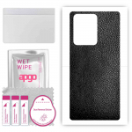 apgo Protective Skin Sticker for the back compatible with Xiaomi Mix 4, Wrap Film, Foil, Vinyl - Pattern Black Leather