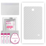 apgo Protective Skin Sticker for the back compatible with Samsung Galaxy Tab 4 7.0 SM-T230, Wrap Film, Foil, Vinyl - Pattern Transparent Carbon